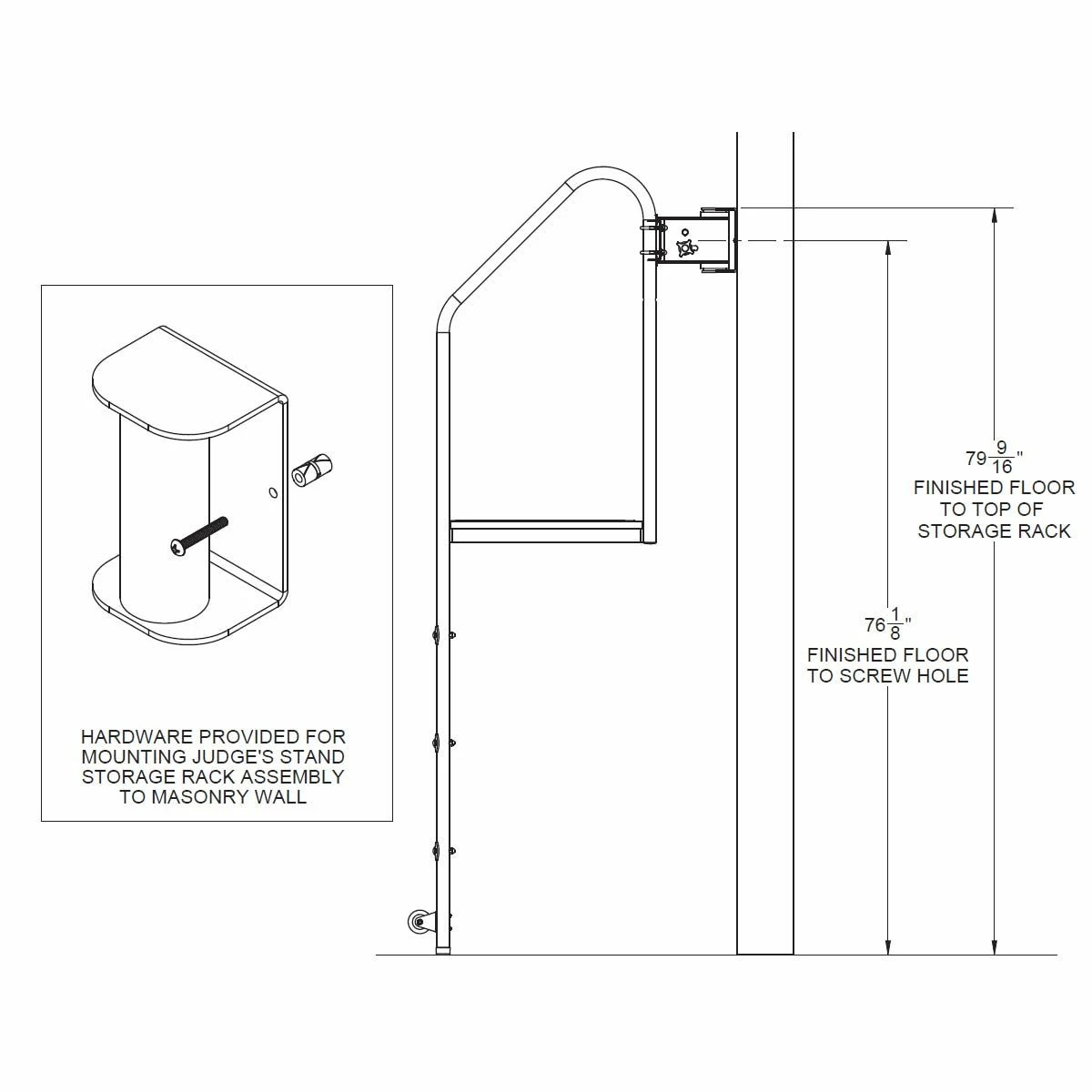 Wholesale π― Porter Powr-Steel Judges Stand Wall Bracket π 3 Wholesale π― Porter Powr-Steel Judges Stand Wall Bracket π - Image 3