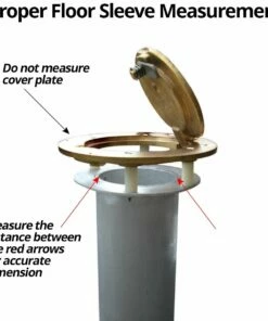 Brand new 🌟 Jaypro 3" dia. Hinged Volleyball Floor Sleeves, PVB-70S (pair) 😀 -Volleyball Official Shop a25 281 measure