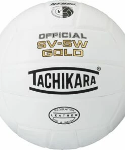 Best Sale 👏 Tachikara SV5WGold Leather Game Volleyball, White 🧨