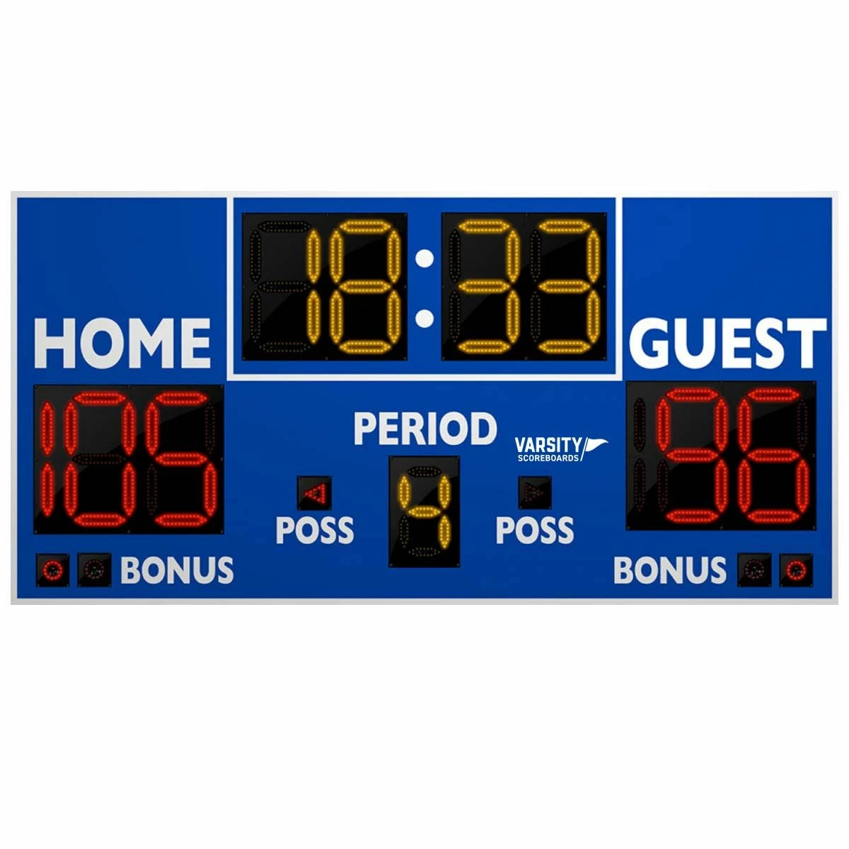 Buy βοΈ Varsity Scoreboard 2230 π Basketball / Volleyball / Wrestling Scoreboard, 8'Wx4'H β 1 Buy βοΈ Varsity Scoreboard 2230 π Basketball / Volleyball / Wrestling Scoreboard, 8'Wx4'H β